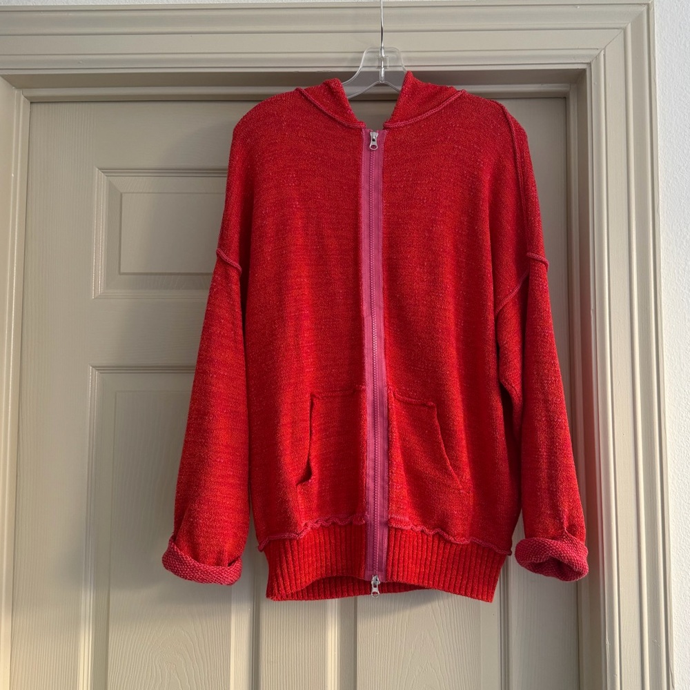 Free People In Bloom Knit Zip-Up Hoodie